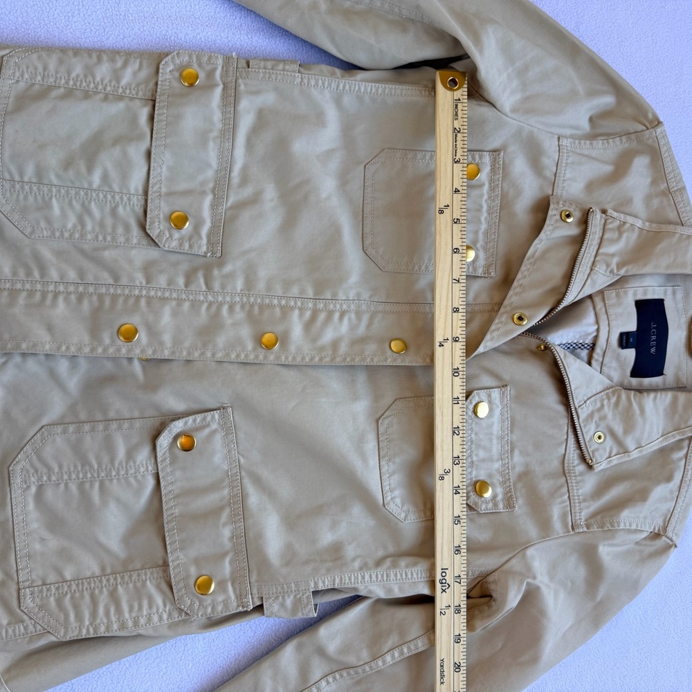 J. Crew Tan Utility Jacket with Gold Buttons - Picture 11 of 14